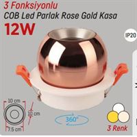 220 V 12W SMD LED SPOT ROSE+BEYAZ KASA 3 FONKSİYON 1